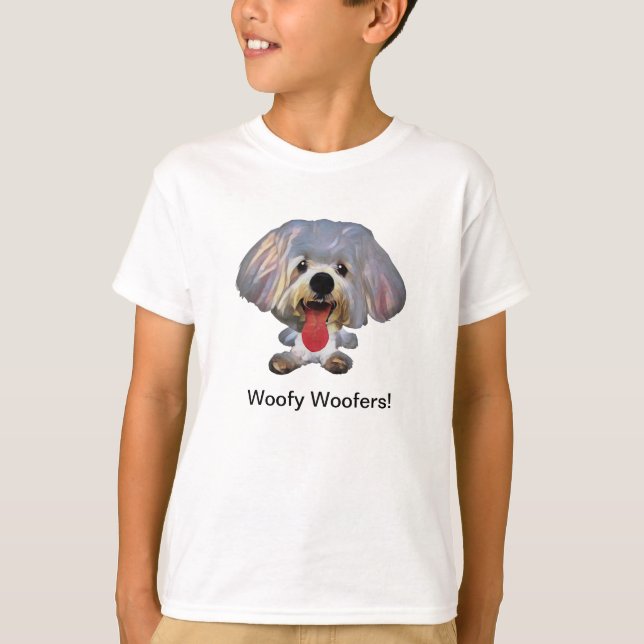 Funny Maltese Hund Boys T-Shirt (Framsida)