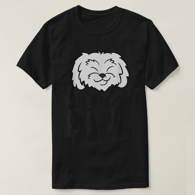 Funny Maltipoo Pappa Maltipoo Hund  T Shirt (Design framsida)