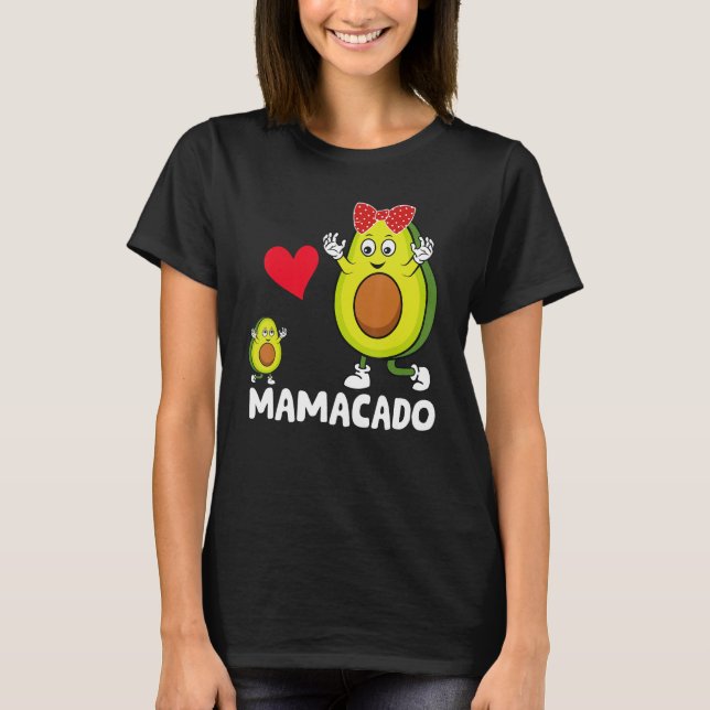 Funny Mama Best Mom Avocado Mamacado Happy Mothers T Shirt (Framsida)