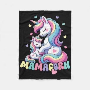 Funny Mamacorn Costume Mors dag Unicorn Mamma Wom Fleecefilt
