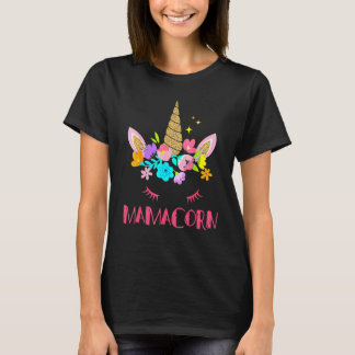 Funny Mamacorn Unicorn Costume Mamma Mors dag 33 T Shirt