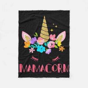 Funny Mamacorn Unicorn Costume Mamma Mors dag Fleecefilt