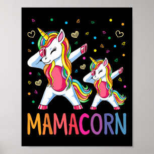 Funny Mamacorn Unicorn Costume Mamma Mors dag Poster
