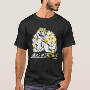 Funny Mamaw Saurus Solros T Shirt Dinosaur Gran