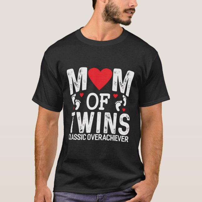 Funny Mamma av Twillingar Classic Overachiever Twi T Shirt (Framsida)
