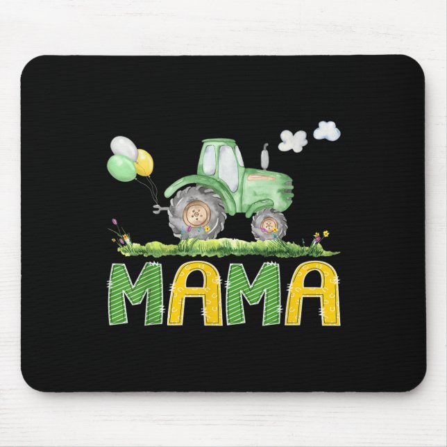 Funny Mamma Birthday Boy Tractor Farm Lastbil Matc Musmatta (Framsidan)