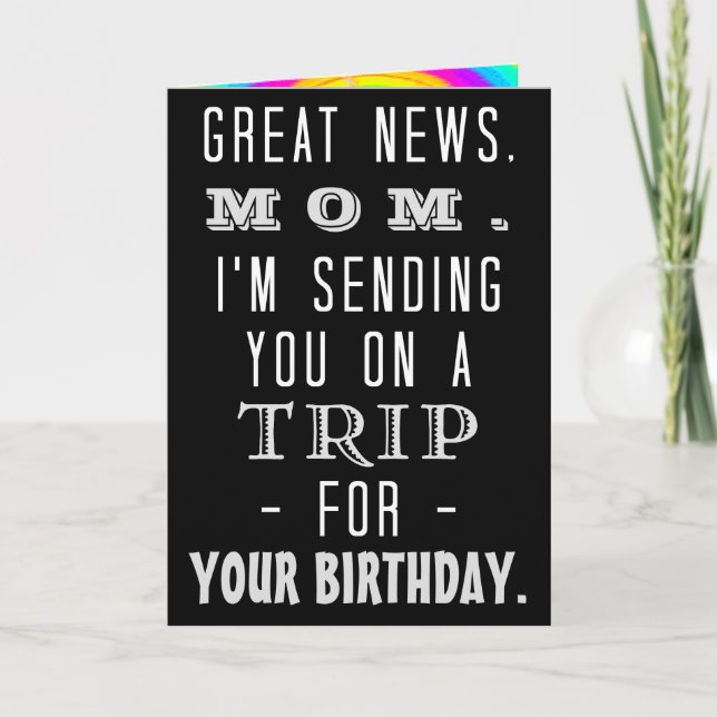 Funny Mamma Birthday Resa Retro Hippie Humor Kort (Framsida)