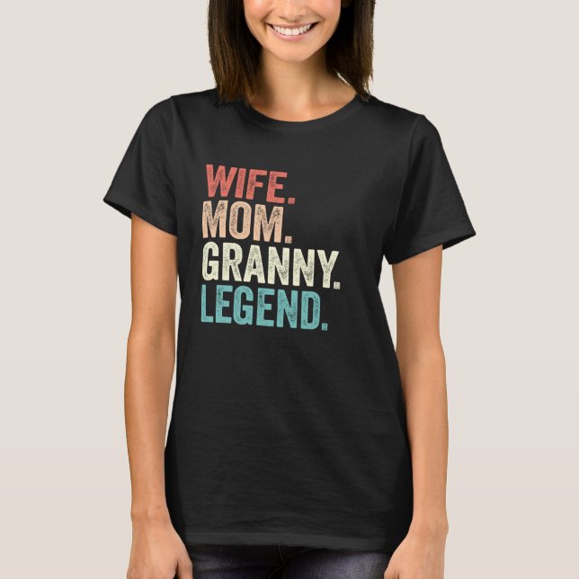 Funny Mamma-Coola, frun Granny Legend Retro T Shirt (Framsida)