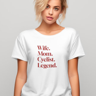 Funny Mamma Cyclist Legend för cyclist älskare T Shirt
