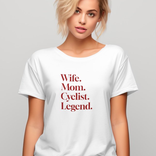 Funny Mamma Cyclist Legend för cyclist älskare T Shirt (Skapare uppladdad)