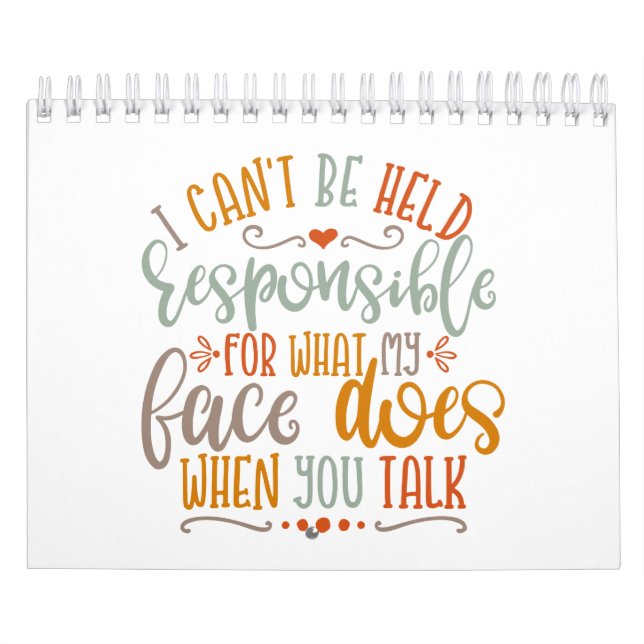 Funny Mamma-design som jag inte kan hållas ansvari Kalender (Omslag)