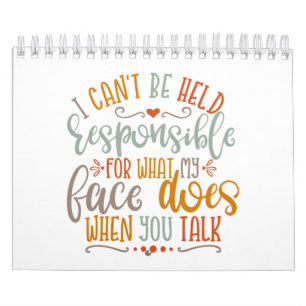 Funny Mamma-design som jag inte kan hållas ansvari Kalender