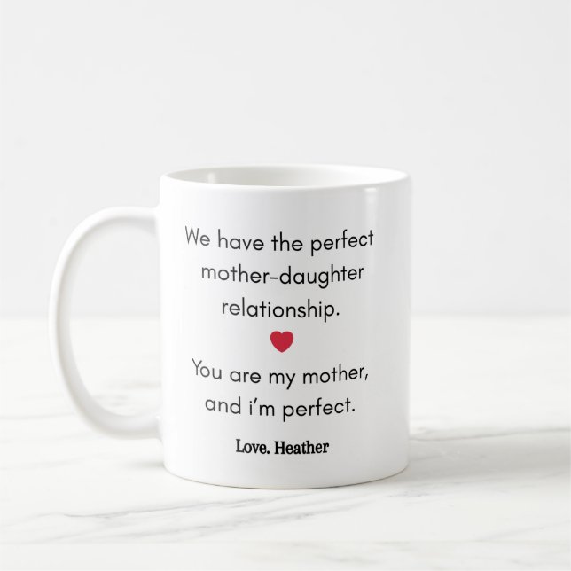 Funny Mamma-dotter Mugg Perfekt Mors dag Gift (Vänster)