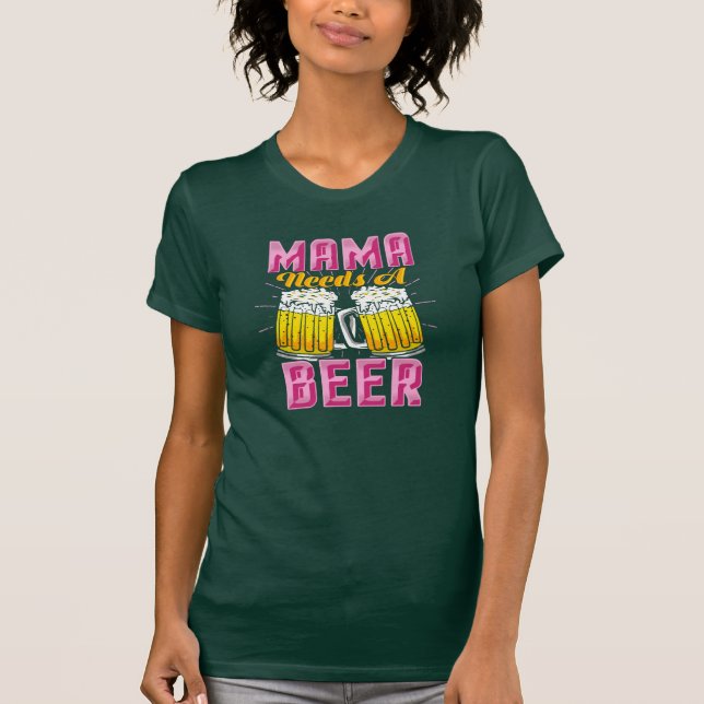 Funny Mamma Drinking Gag-Novelty T Shirt (Framsida)