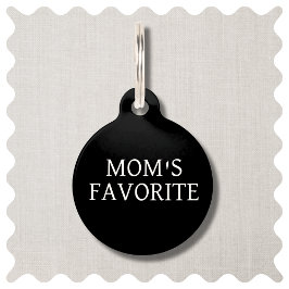 Funny Mamma Favorite Hund ID Round Pet Tag Djurbricka