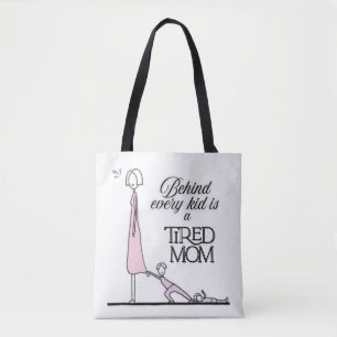 Funny Mamma Giftful Quote - Tired Mamma Life Tygkasse
