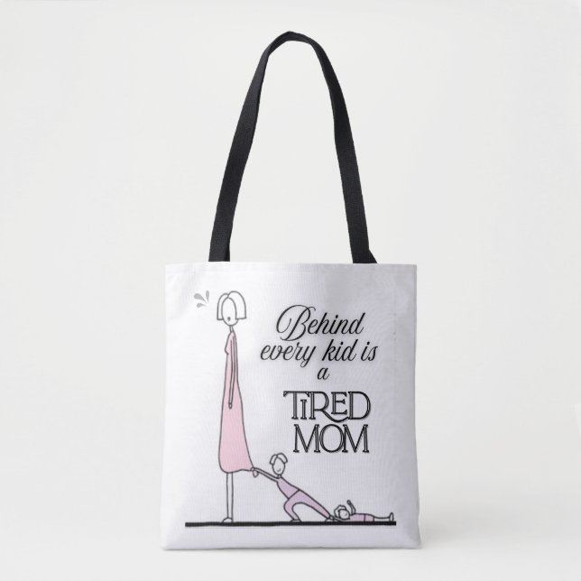 Funny Mamma Giftful Quote - Tired Mamma Life Tygkasse (Framsida)
