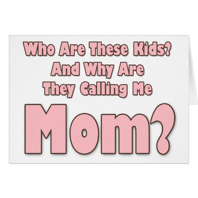 Funny Mamma Hälsningskort (Framsidan Horizontal)