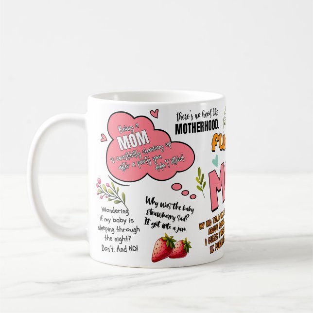 Funny Mamma Jokes Mors dag Gift Kaffemugg (Vänster)