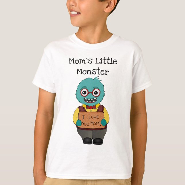 Funny Mamma Lite Monster Boy's T-shirt (Framsida)