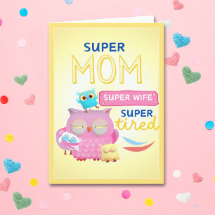 Funny Mamma, Maka, Toppen Tired Mors dag Kort