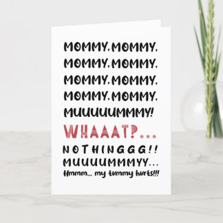 Funny Mamma Modern Typography Mors dag-kort Helgkort