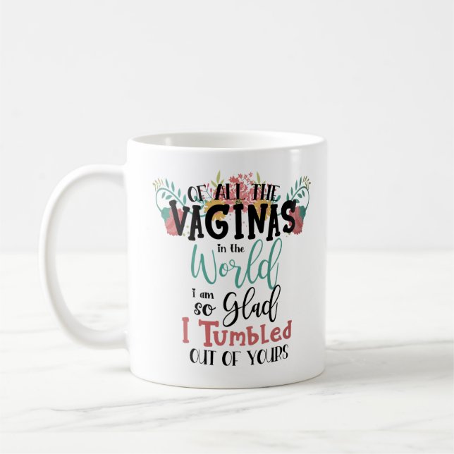 Funny Mamma Mors dag-gåva från dotterson Kaffemugg (Vänster)