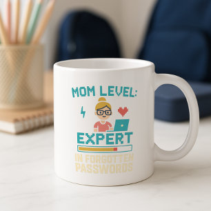 Funny Mamma Mugg, expert på bortglömda lösenord Kaffemugg