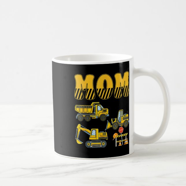 Funny Mamma Pappa Construction Excavator Kids Boy  Kaffemugg (Höger)