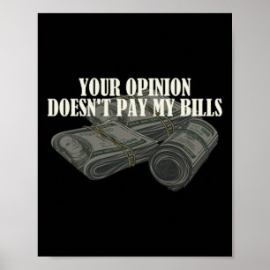 Funny Mamma Slogan Graphic Din åsikt stämmer inte Poster