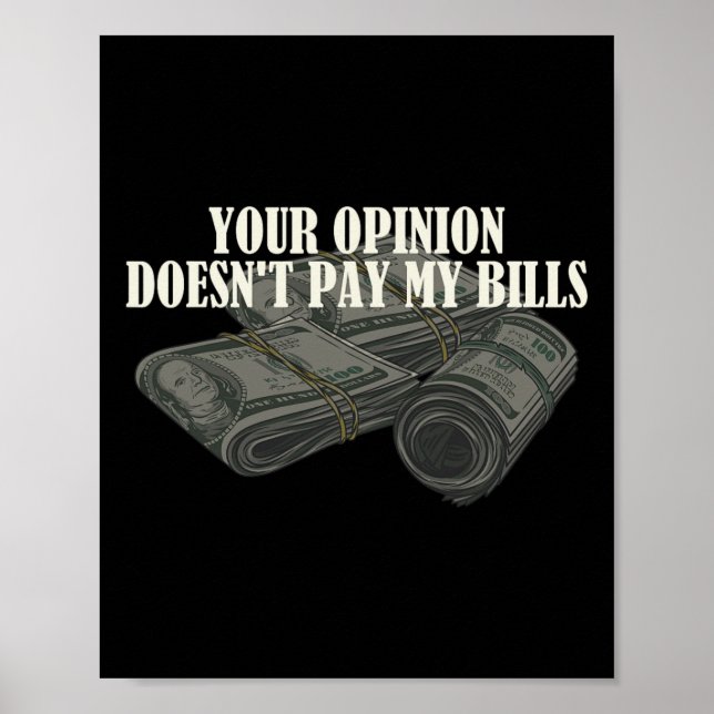 Funny Mamma Slogan Graphic Din åsikt stämmer inte  Poster (Framsidan)