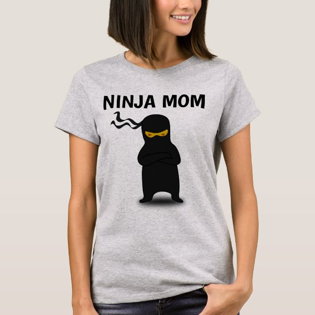 Funny MAMMA T-Shirts, NINJA MAMMA T Shirt (Framsida)