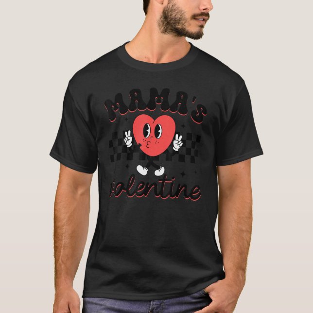 Funny Mamma Valentine One Loved Mamma Valentin T Shirt (Framsida)