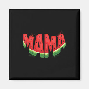 Funny Mamma Watermelon Summer Fruit Family Matchin Magnet