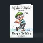 *~* Funny Man AP94, äldsta Golfer Birthday Card Tack Kort<br><div class="desc">(Sökkod AP914för att hitta liknande objekt ) Överför enkelt till andra Zazzle-produkter. Anna Rosa Senior Grandpa Old Man golfer Fånig Lung Superskoj Humor - Golfing.= Grandpa - Caddy Dinosaur QUOTE Du har spelat golf så länge att din första caddy var en dinosauaur. Funny Golf Birthday Card - PERSONALIZE CUSTOMIZE Full...</div>