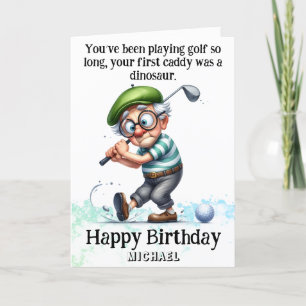 *~* Funny Man AP94, äldsta Golfer Birthday Card Tack Kort