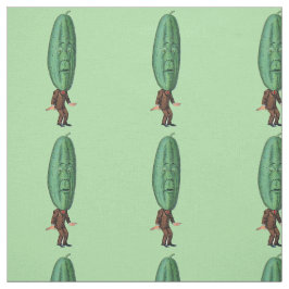 Funny Man Big Grönt Pickle Head Brown Kostym Grönt Tyg