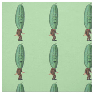 Funny Man Big Grönt Pickle Head Brown Kostym Grönt Tyg