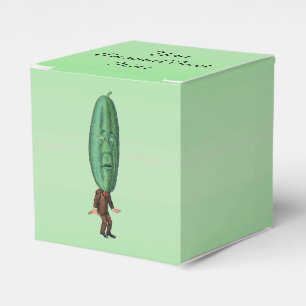 Funny Man Big Pickle Head Brown Kostym Grönt Presentaskar