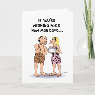 Funny Man Cave Birthday Kort