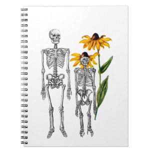 Funny Man Chimpanzee Skeleton Black Eyed Susan Anteckningsbok