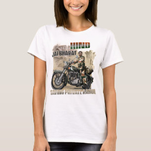 Funny Man Shahrukh Khan Digital Painting Jai Hind T Shirt