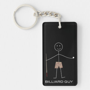 Funny Manar Bassäng Player, Boys Billiard Player G Nyckelring