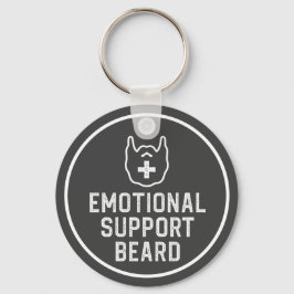 Funny Manar Emotional Support Beard Joke Gift Nyckelring