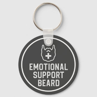 Funny Manar Emotional Support Beard Joke Gift Nyckelring