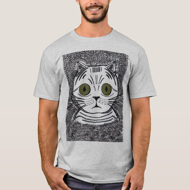Funny manar halsskjorta med bild t shirt (Framsida)