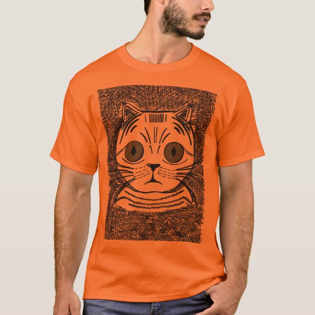 Funny manar halsskjorta med bild t shirt (Framsida)