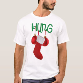Funny Manar Hung Jul Stocking och Bollar T Shirt