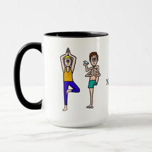 Funny Manar i Yoga Positions Mugg