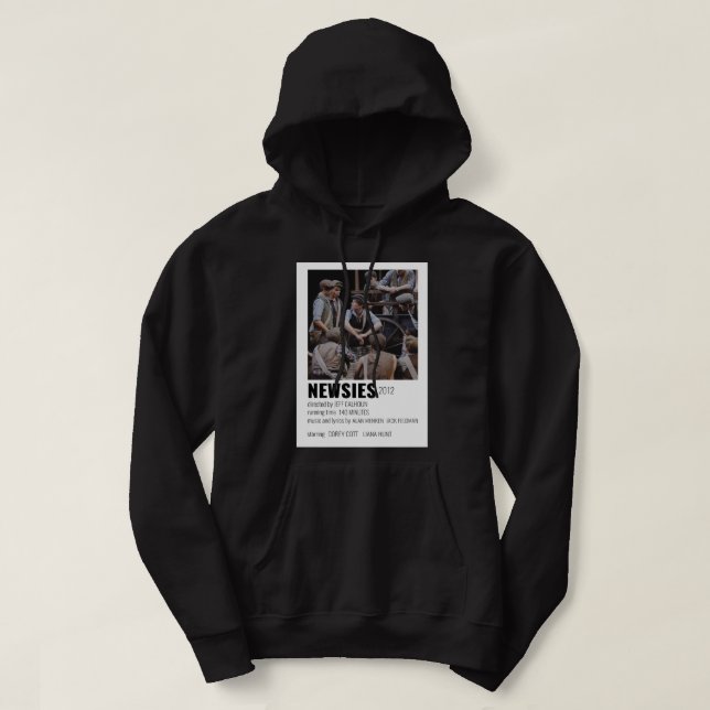 Funny Manar Newsies Poster Broadway Musical Hoodie (Design framsida)